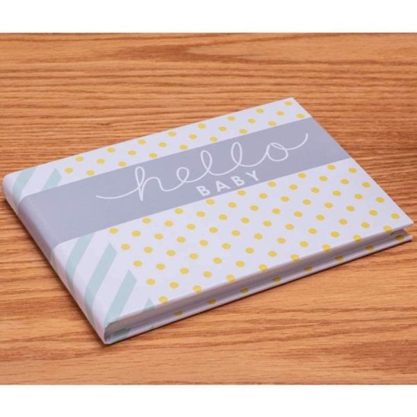 Hello Baby Brag Book Hardcover Photo Album on Table