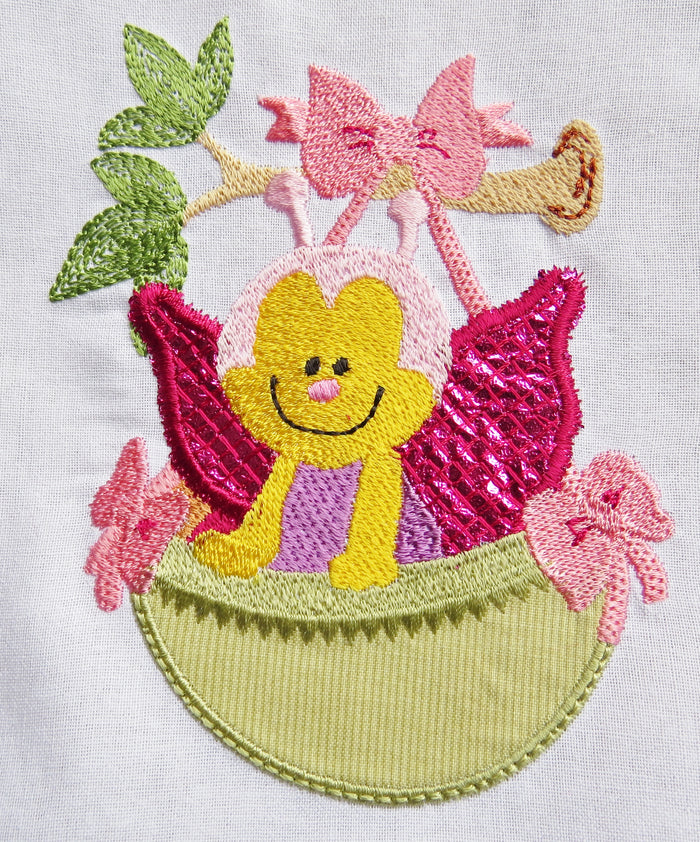 Hi There Butterflies Applique [4x4] 11091 Machine Embroidery Designs