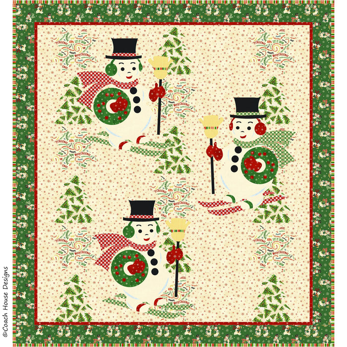 Holly Jolly Snowmen Downloadable PDF Quilt Pattern