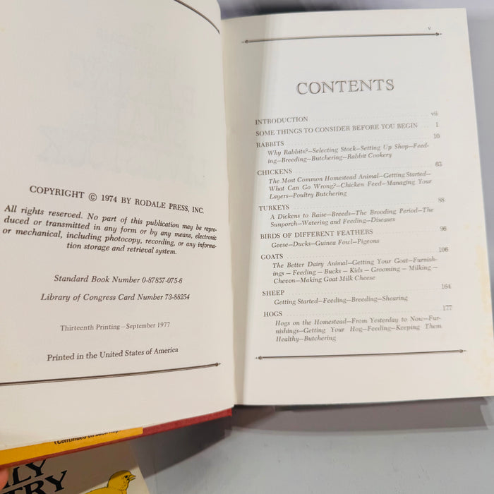 Homesteading & Poultry Care Guides — Raising Small Livestock (1970s) — Jerome D. Belanger | 2-Book Set with The Family Poultry Flock, Farming/Backyard Livestock