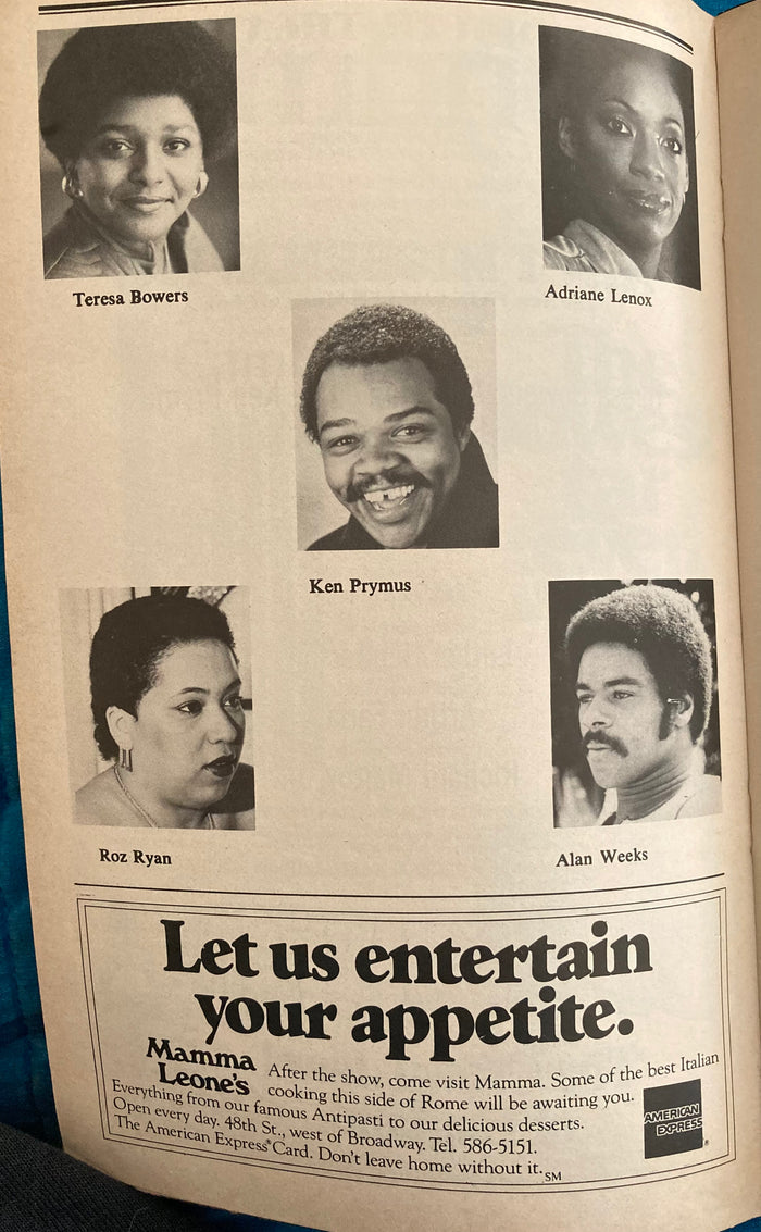 Ain't Misbehavin' The New Fats Waller Musical Show. October, 1980.