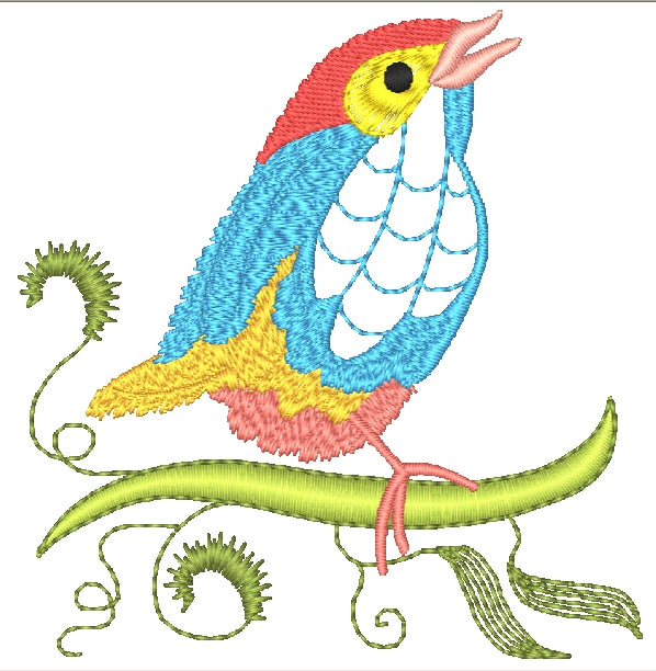 Jacobean Birds [4x4] 11506 Machine Embroidery Designs