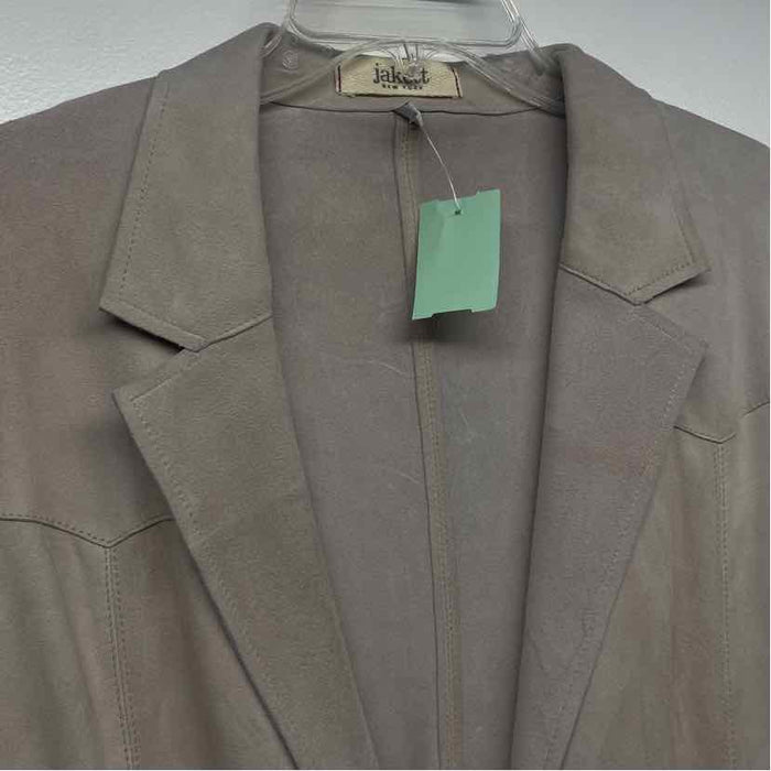 Jakett Women's Size L Beige Solid Blazer Jacket