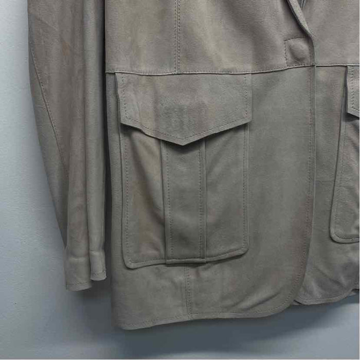 Jakett Women's Size L Beige Solid Blazer Jacket