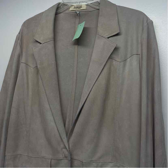 Jakett Women's Size L Beige Solid Blazer Jacket