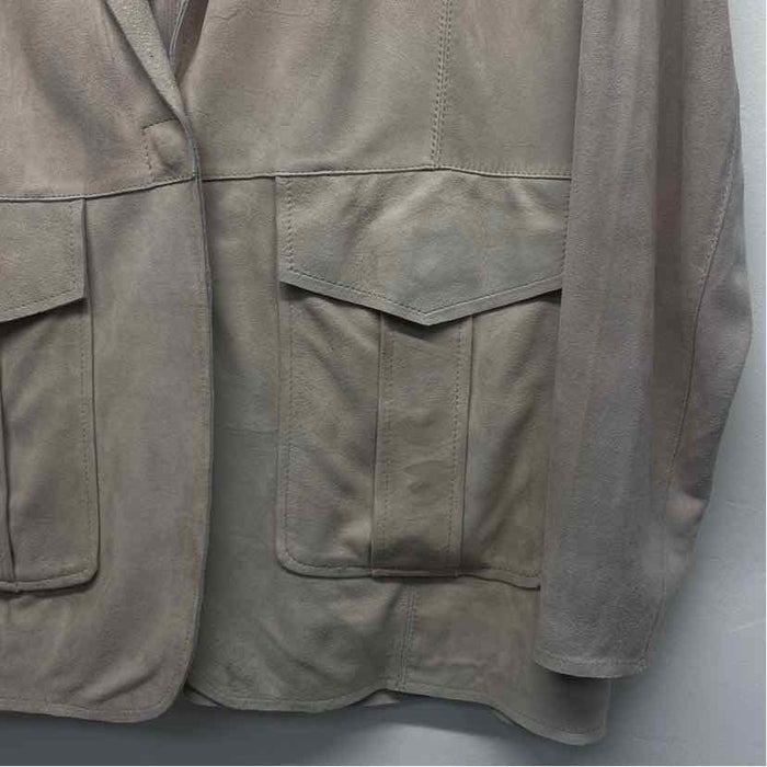 Jakett Women's Size L Beige Solid Blazer Jacket