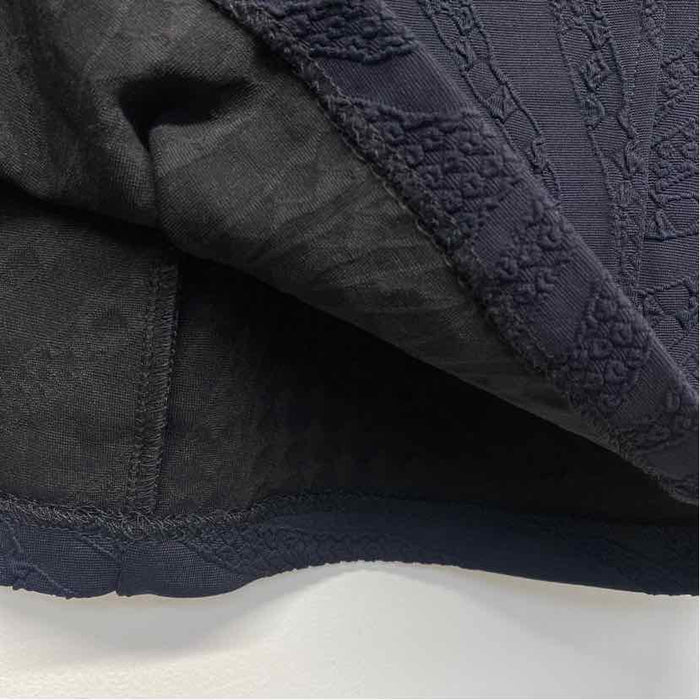 J.McLaughlin Size 12 Women's Navy Brocade Pencil-Knee Skirt