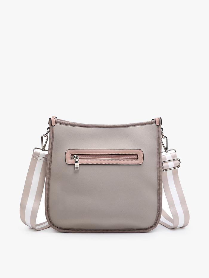 Jolee Printed/Striped Neoprene Crossbody Purse JNC RT (Jen & Co. Outlet)