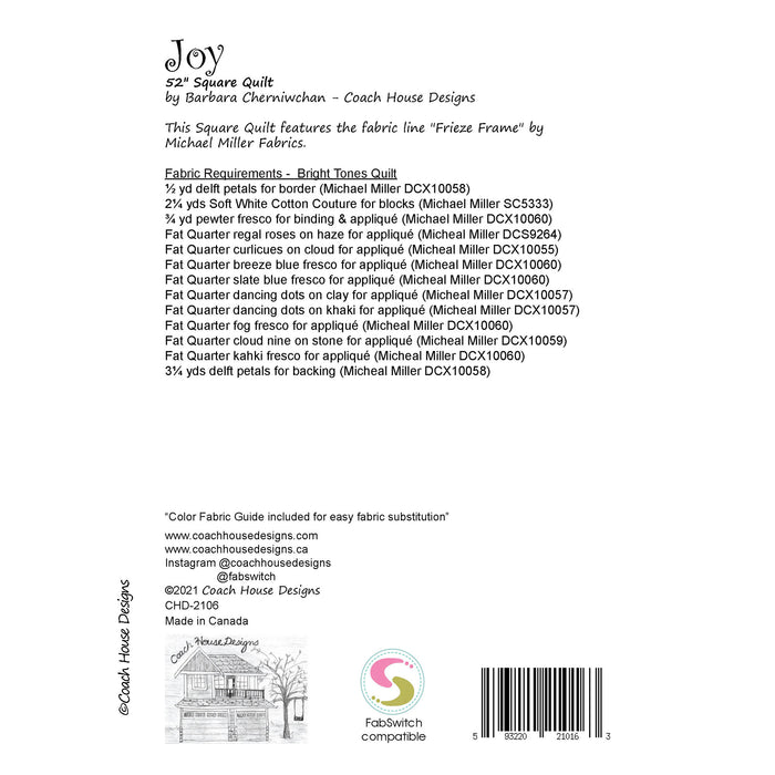 Joy Downloadable PDF Quilt Pattern