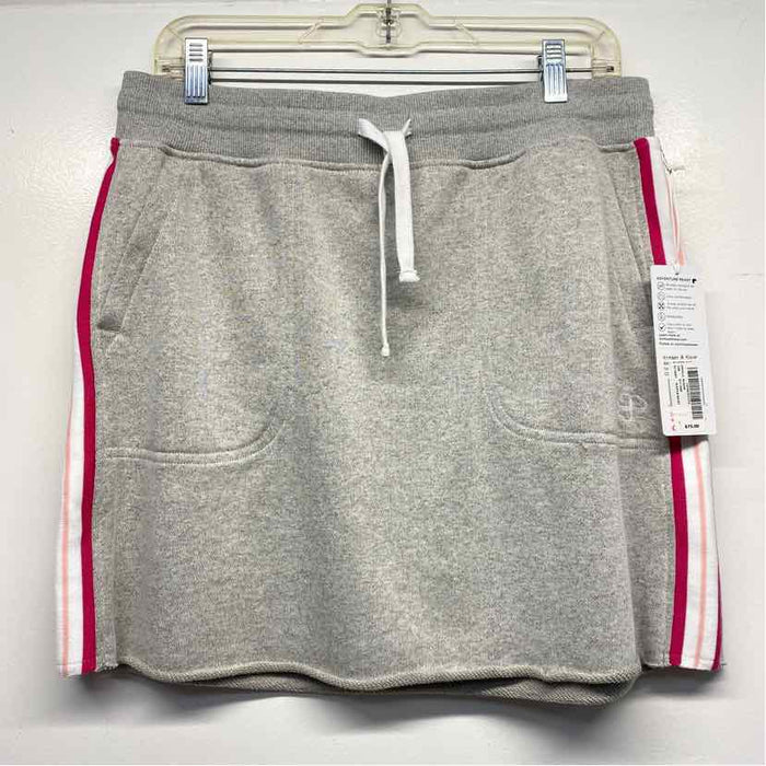 Krimson Klover Size L Women's Gray Tweed Pull On Skirt
