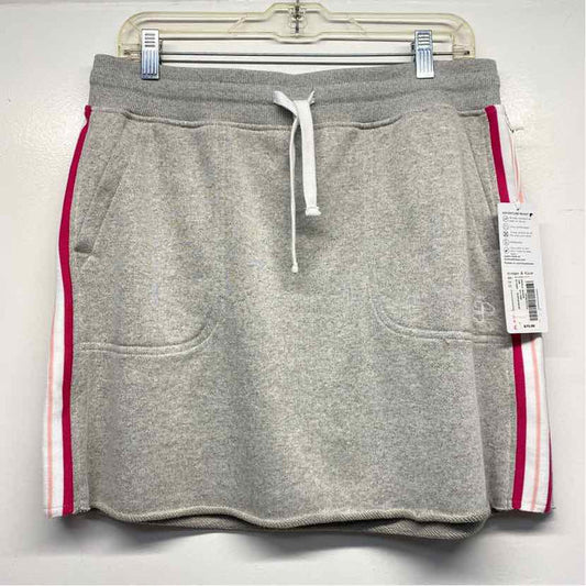 Krimson Klover Size L Women's Gray Tweed Pull On Skirt