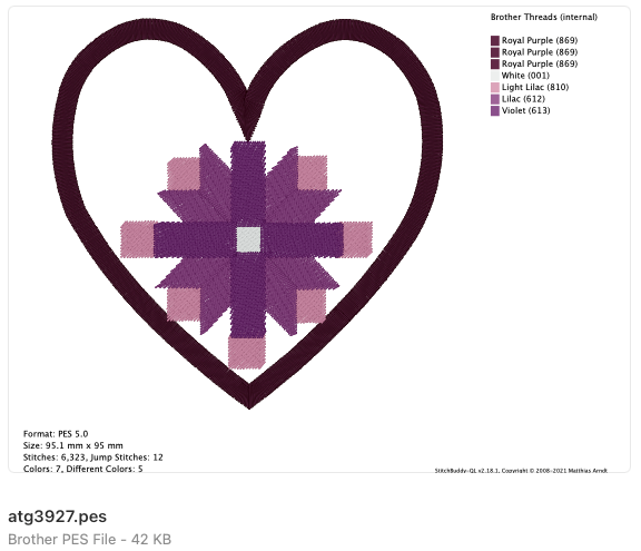 Lace and Applique Hearts [4x4] #10971