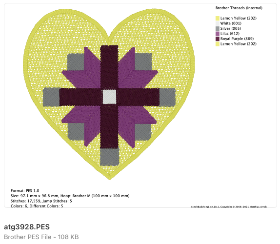 Lace and Applique Hearts [4x4] #10971