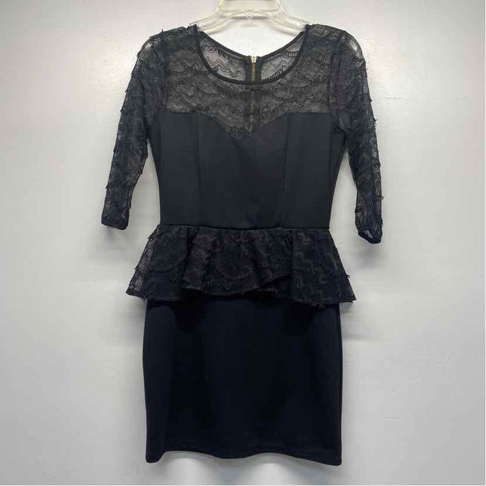 Ladakh Size XS Women's Black Solid Sheath Dress