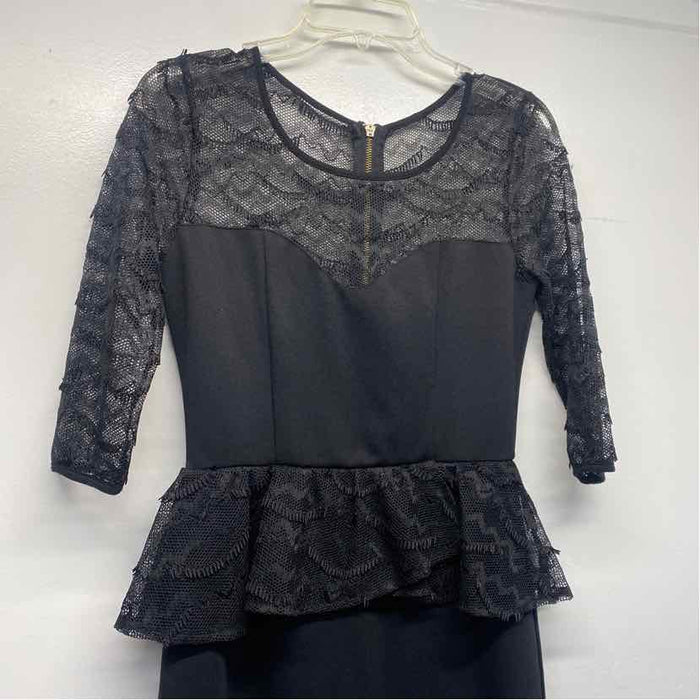 Ladakh Size XS Women's Black Solid Sheath Dress