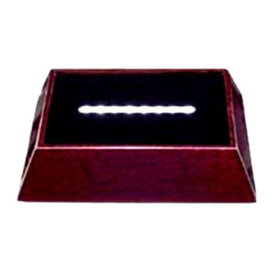 LED Light Cherry Finish 4x6 Base for 3D Photo Crystal or Art Glass Cube