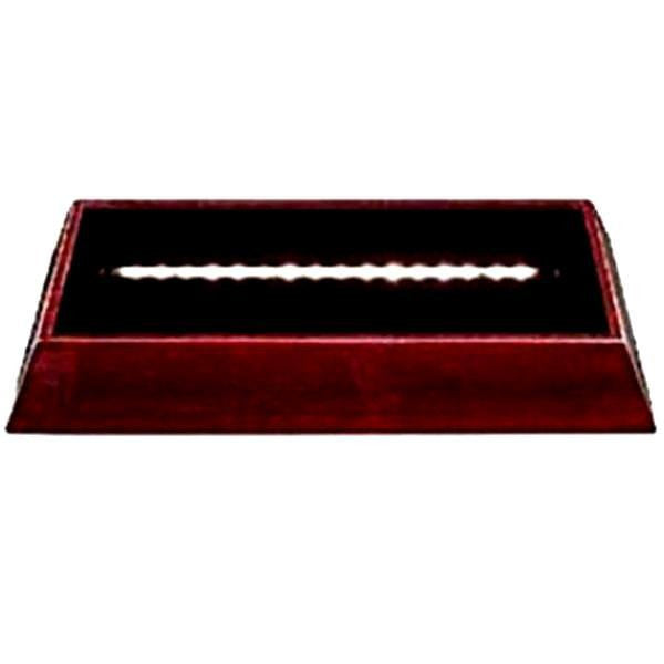 LED Light Cherry Finish 4x10 Base for 3D Photo Crystal or Art Glass Cube