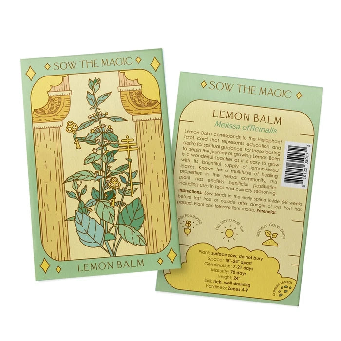 Lemon Balm Tarot Seed Packet by Sow the Magic