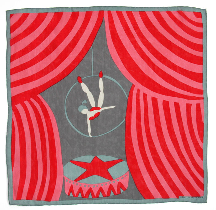 Les Belles Vagabondes Mini Red Luna Park Silk Scarf - Precious Sparkle