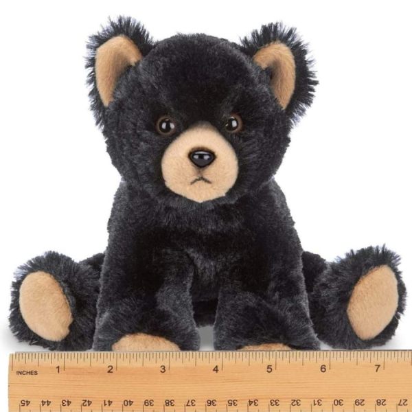 Lil' Huck Small Plush Black Bear Front Measuring