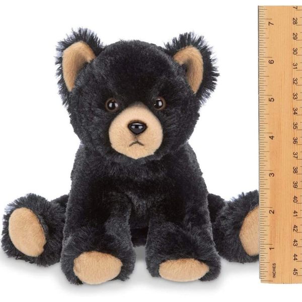 Lil' Huck Small Plush Black Bear Measuring Vertically