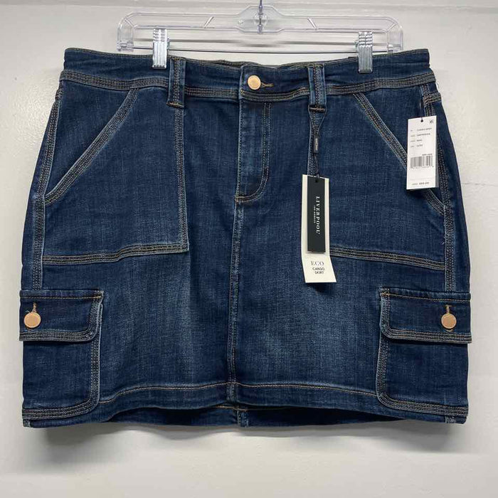 Liverpool Size 14 Women's Blue Stitches Cargo Skirt