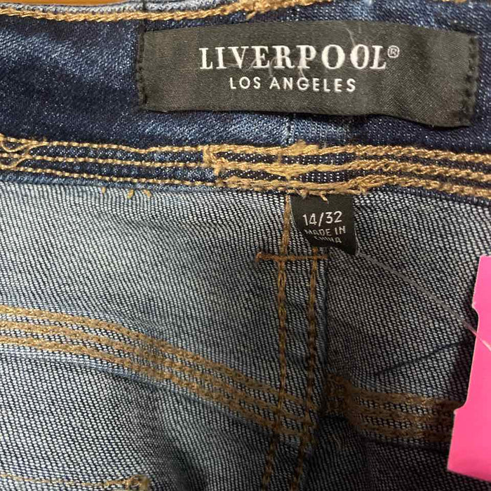 Liverpool Size 14 Women's Blue Stitches Cargo Skirt