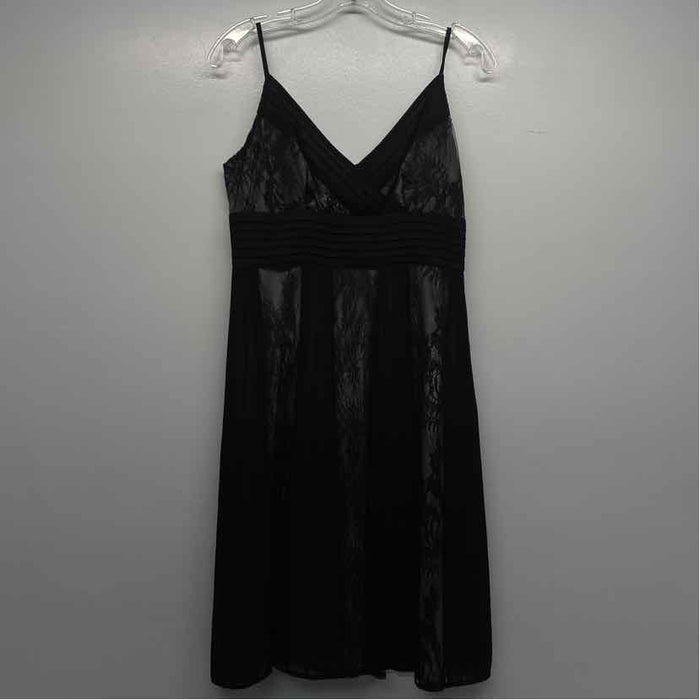 Loft Ann Taylor Size 6P-S Women's Black 2 Tone Fit And Flare Dress