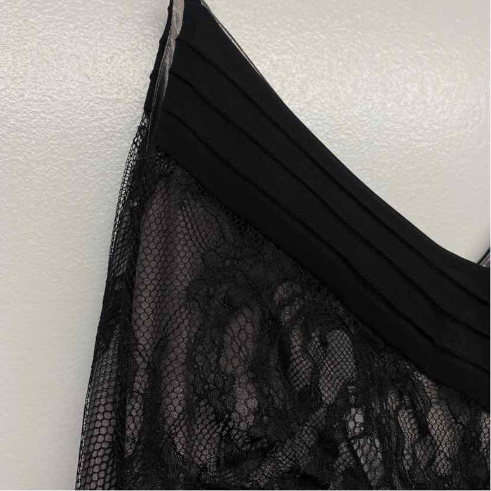 Loft Ann Taylor Size 6P-S Women's Black 2 Tone Fit And Flare Dress