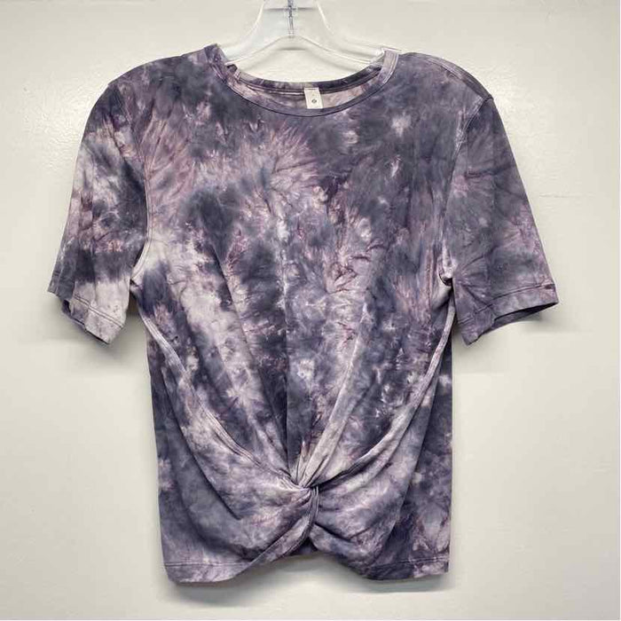 Lululemon Size 4-S Women's Gray-Purple Tie Dye T-Shirt Activewear Top
