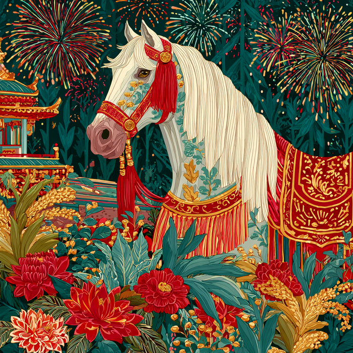 Lunar Night Celebration Diamond Painting Kit-30x30cm (12x12 in)-Heartful Diamonds