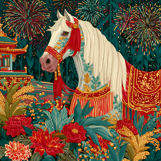 Lunar Night Celebration Diamond Painting Kit-30x30cm (12x12 in)-Heartful Diamonds