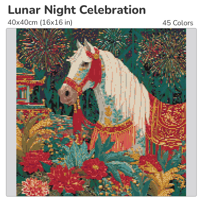 Lunar Night Celebration Diamond Painting Kit-40x40cm (16x16 in)-Heartful Diamonds