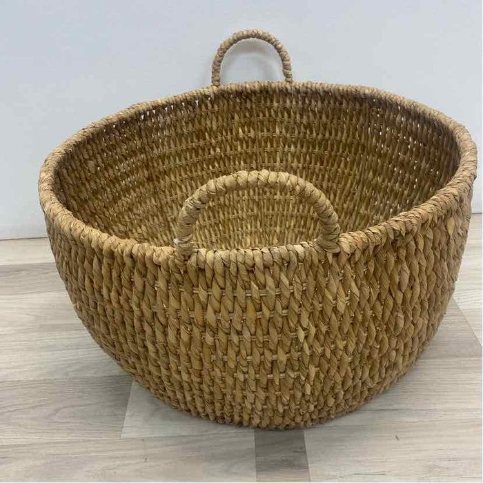 Made in Phillippines Brown Wicker Floor Basket