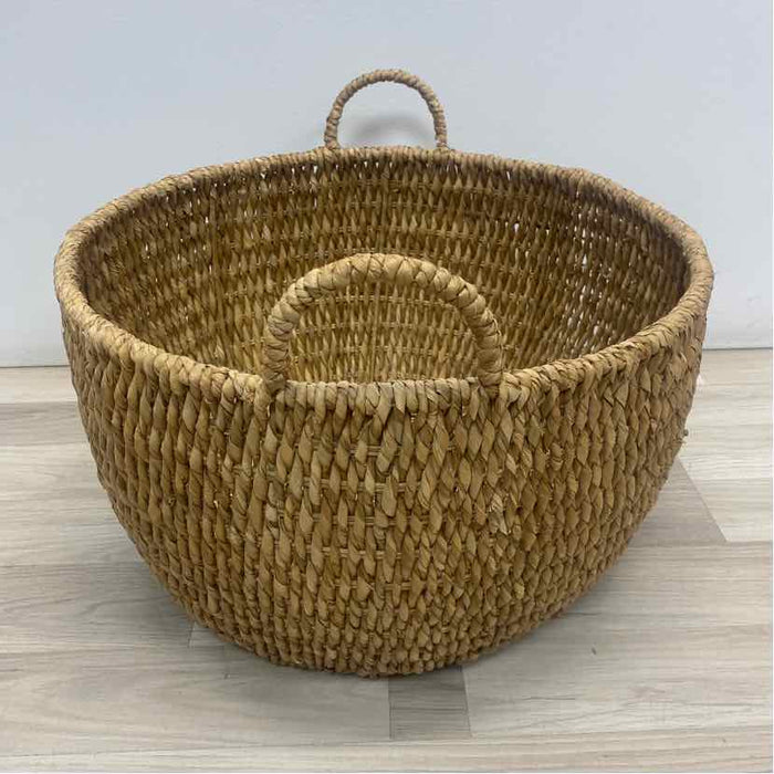 Made in Phillippines Brown Wicker Floor Basket