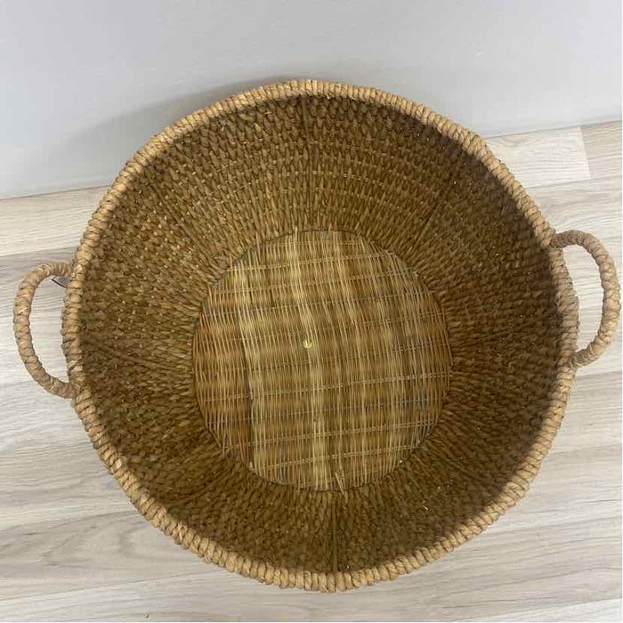 Made in Phillippines Brown Wicker Floor Basket
