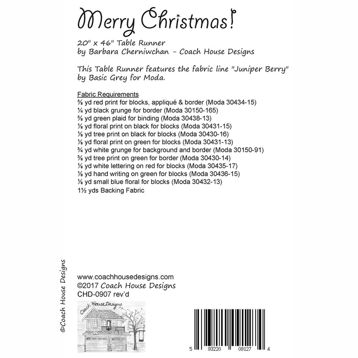 Merry Christmas! Quilt Pattern