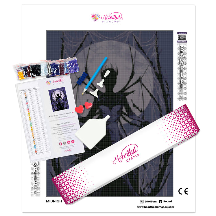 Midnight Web Diamond Painting Kit-50x65cm (20x26 in)-Heartful Diamonds