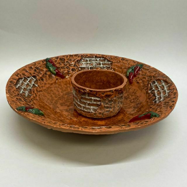Milagro Original Terracotta- Mult Clay Pottery Chips & Dip Bowl