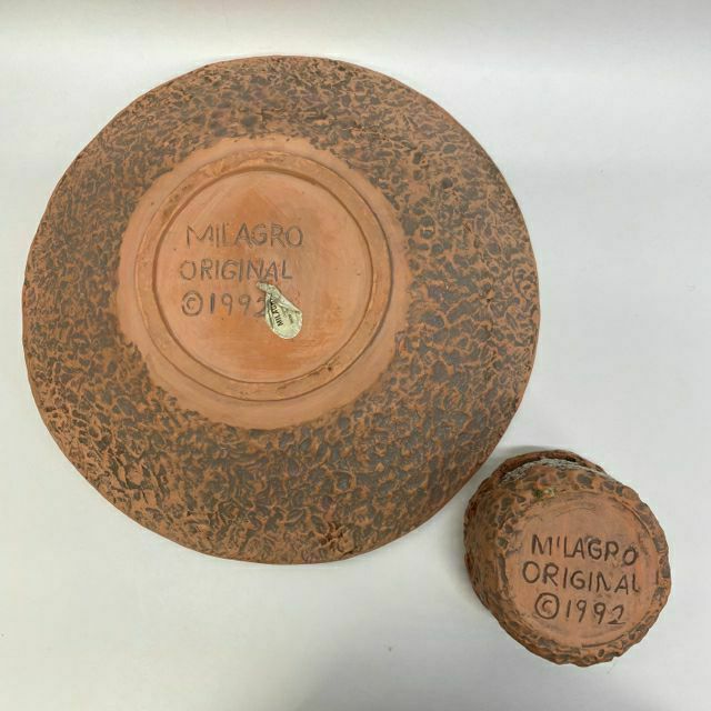 Milagro Original Terracotta- Mult Clay Pottery Chips & Dip Bowl
