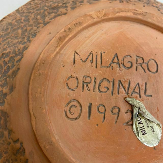 Milagro Original Terracotta- Mult Clay Pottery Chips & Dip Bowl