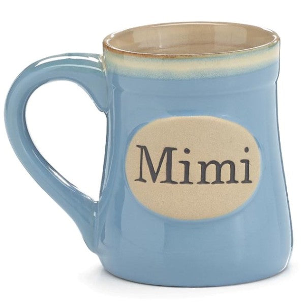 Blue Mimi Message 18 oz. Porcelain Mug Front