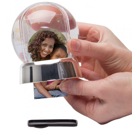 Mini Photo Snow Globe Open