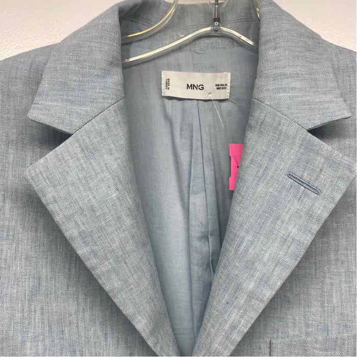 MNG Women's Size XS Light Blue Button Up Jacket