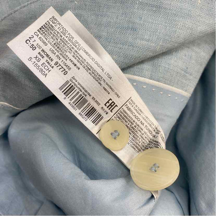 MNG Women's Size XS Light Blue Button Up Jacket