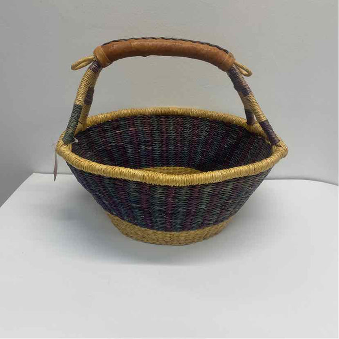 Natural Purple Wicker Basket