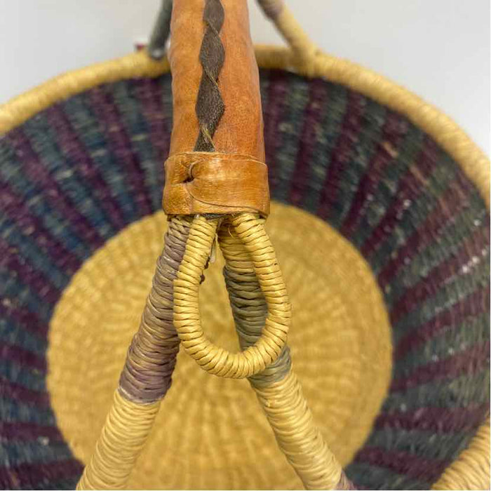 Natural Purple Wicker Basket