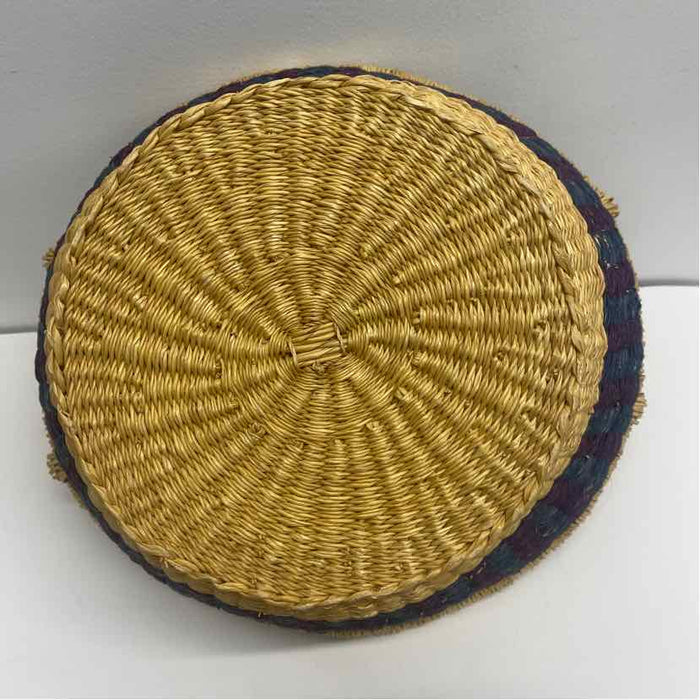 Natural Purple Wicker Basket