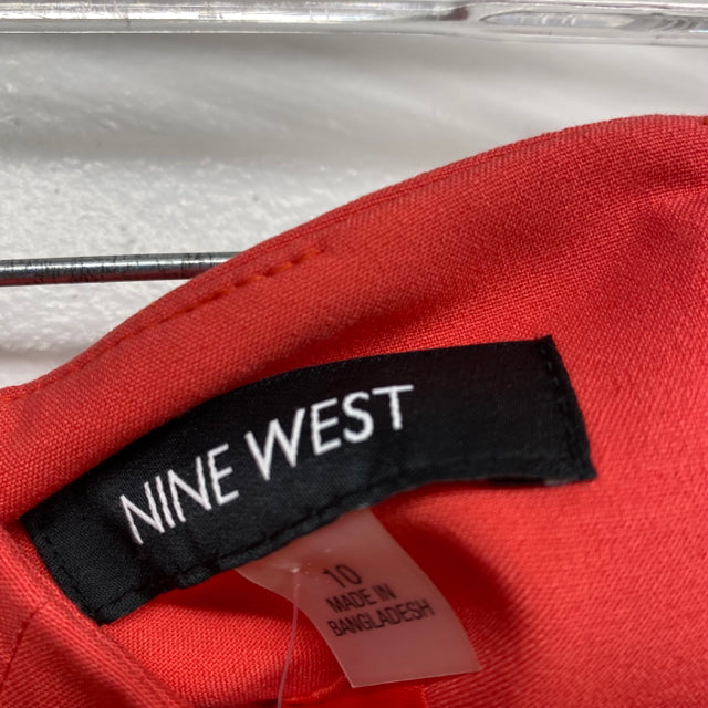 Nine West Women's Size 10 Coral Solid Pencil-Knee Skirt