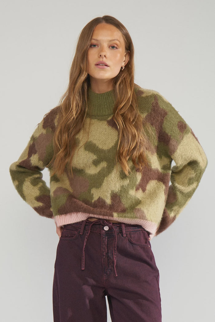 Numph Nucamu Pullover - Calla Green - Precious Sparkle